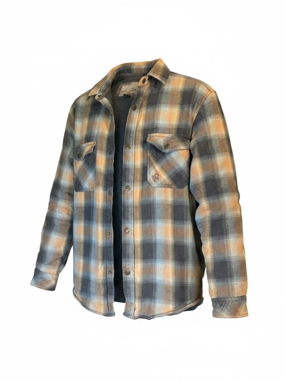 Legendary Whitetails Men’s Medium Fleece lined flannel shirt jacket snap front